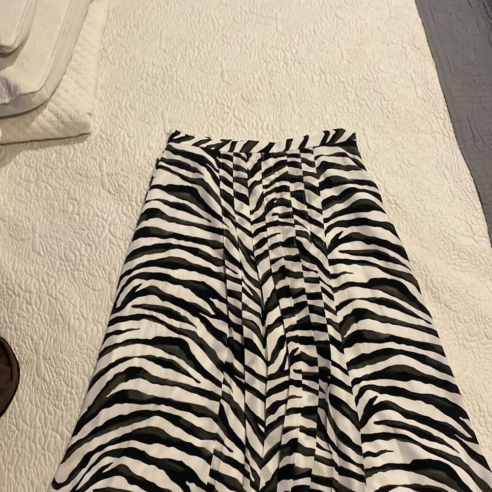 Banana Republic zebra print midi skirt